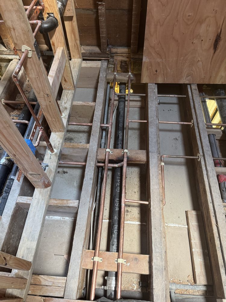 Whole-house copper repipe installed by 5Star Plumbing Pros in a Fresno home